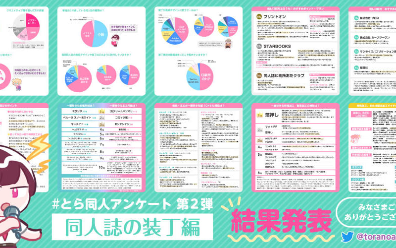 とら同人アンケート🐯「同人誌の装丁」結果発表🎉 - とらのあな総合